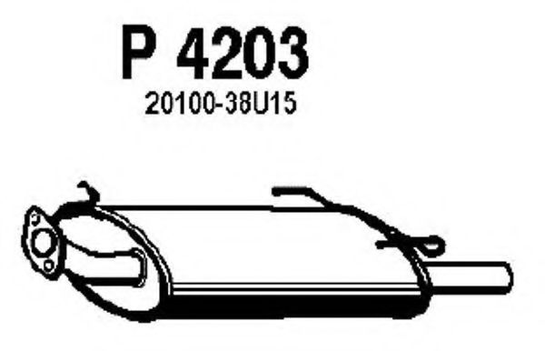 P4203 FENNO Exhaust System End Silencer