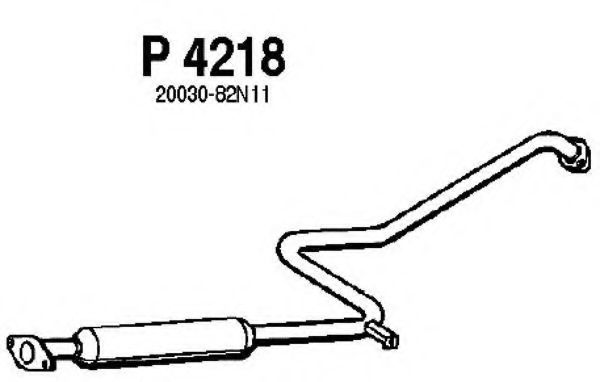 P4218 FENNO Exhaust System Middle Silencer