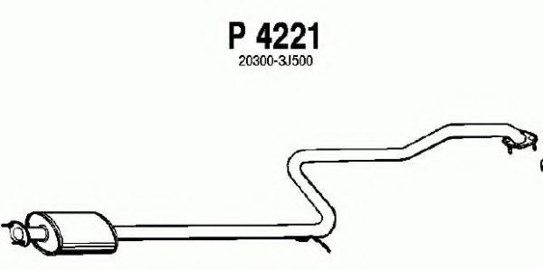 P4221 FENNO Exhaust System Middle Silencer