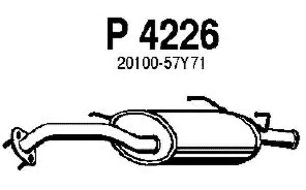 P4226 FENNO Exhaust System End Silencer
