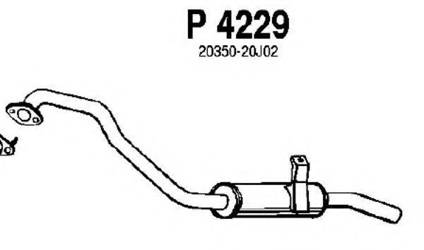 P4229 FENNO Exhaust System End Silencer