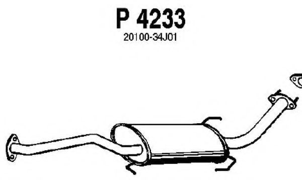 P4233 FENNO Exhaust System Middle Silencer