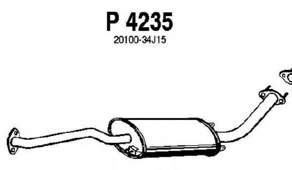 P4235 FENNO Exhaust System Middle Silencer