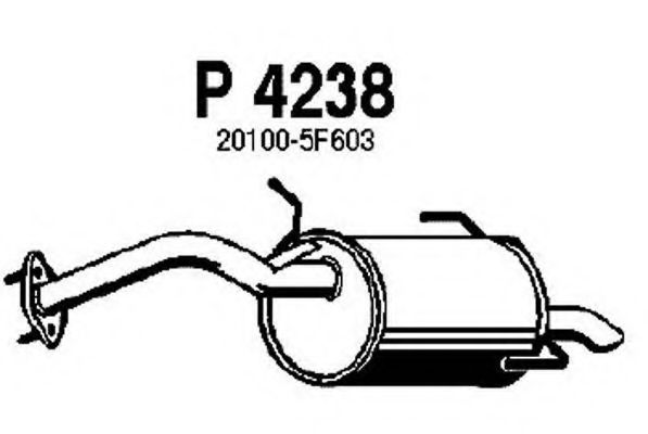P4238 FENNO Exhaust System End Silencer
