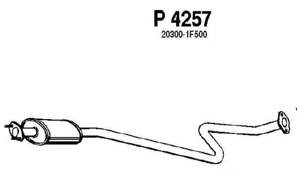 P4257 FENNO Exhaust System Middle Silencer