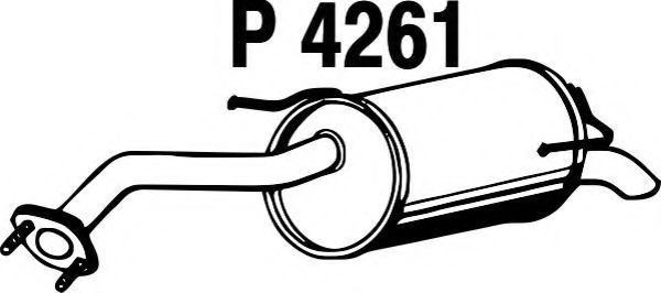 P4261 FENNO Система выпуска ОГ Глушитель выхлопных газов конечный