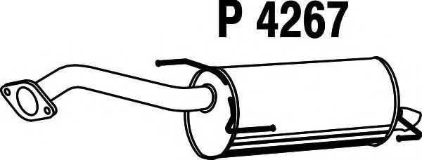 P4267 FENNO Exhaust System End Silencer