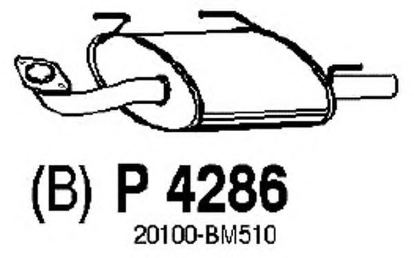 P4286 FENNO Exhaust System End Silencer