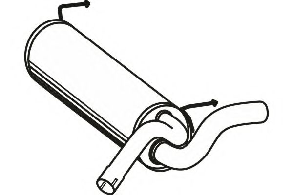 P43025 fenno Exhaust System End Silencer