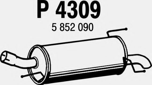 P4309 FENNO Exhaust System End Silencer