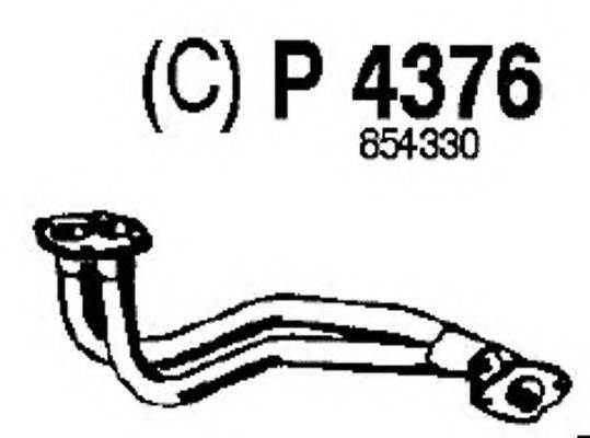 P4376 FENNO Exhaust System Exhaust Pipe