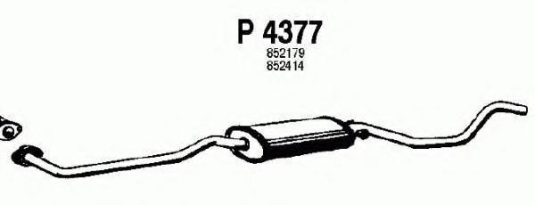 P4377 FENNO Exhaust System Middle Silencer