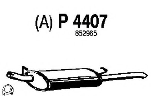 P4407 FENNO Exhaust System End Silencer
