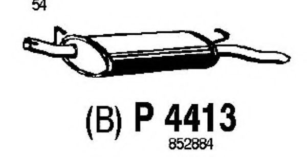 P4413 FENNO Exhaust System End Silencer