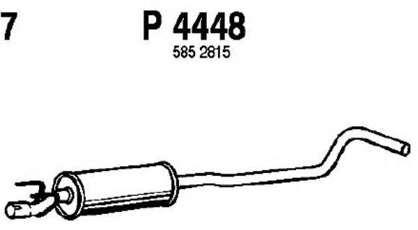 P4448 FENNO Exhaust System Middle Silencer