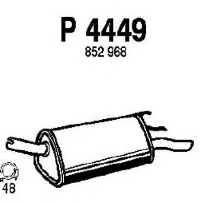 P4449 FENNO Exhaust System End Silencer