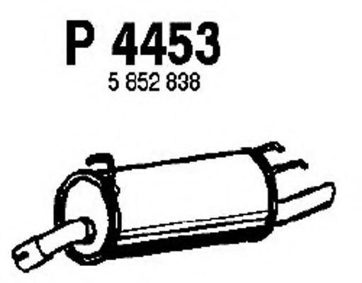 P4453 FENNO Abgasanlage Endschalldämpfer