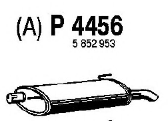 P4456 FENNO Exhaust System End Silencer