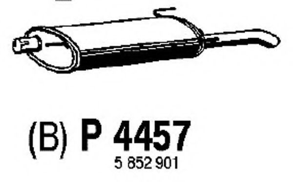 P4457 FENNO Exhaust System End Silencer