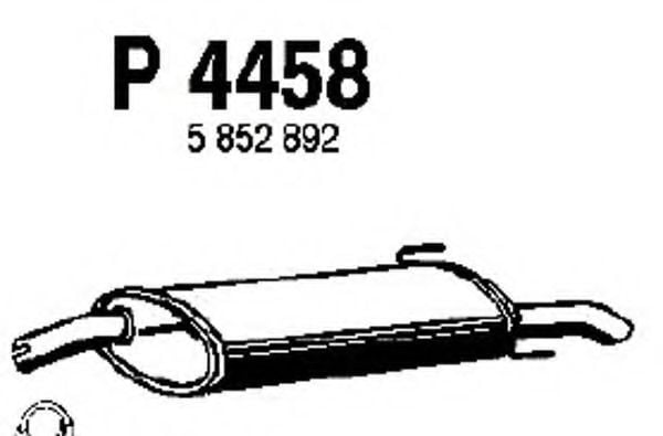 P4458 FENNO Exhaust System End Silencer