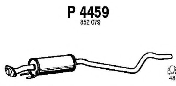 P4459 FENNO Система выпуска ОГ Средний глушитель выхлопных газов