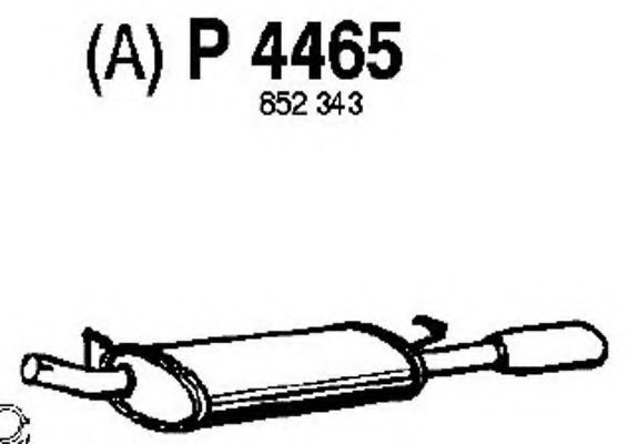 P4465 FENNO Exhaust System End Silencer
