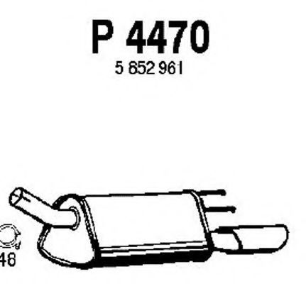 P4470 FENNO Exhaust System End Silencer