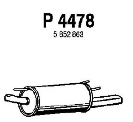P4478 FENNO Exhaust System End Silencer
