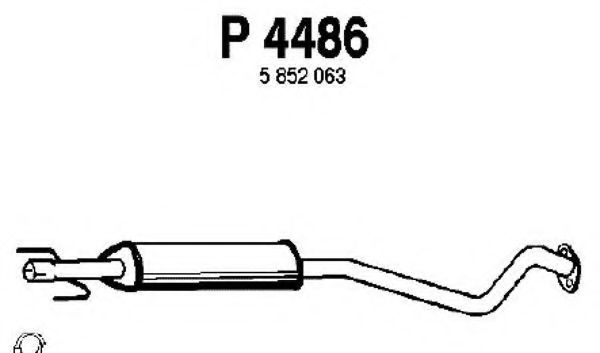 P4486 FENNO Exhaust System Middle Silencer