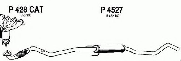 P4527 FENNO Exhaust System Middle Silencer