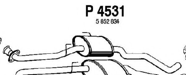P4531 FENNO Exhaust System Middle Silencer