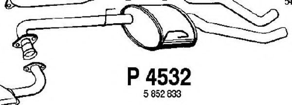 P4532 FENNO Exhaust System Middle Silencer