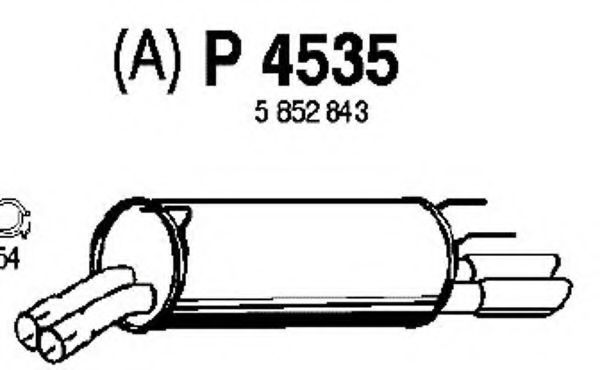 P4535 FENNO Exhaust System End Silencer