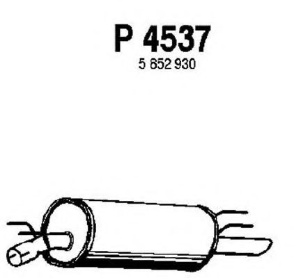 P4537 FENNO Exhaust System End Silencer