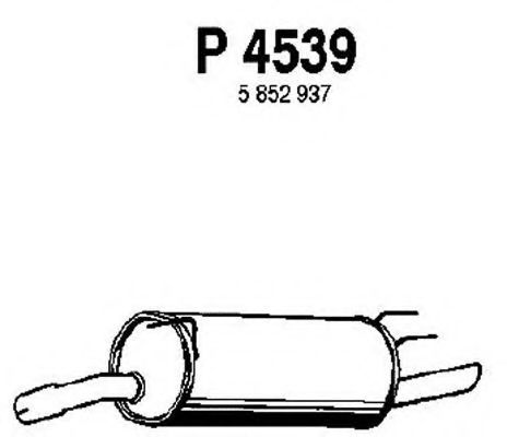 P4539 FENNO Exhaust System End Silencer