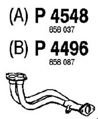 P4548 FENNO Exhaust System Exhaust Pipe