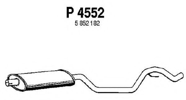 P4552 FENNO Exhaust System Middle Silencer
