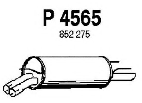P4565 FENNO Exhaust System End Silencer