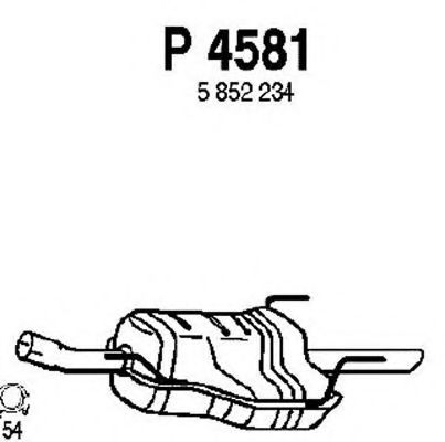 P4581 FENNO Exhaust System End Silencer