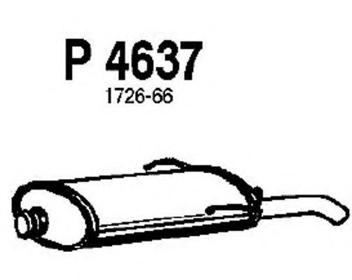 P4637 FENNO Exhaust System End Silencer