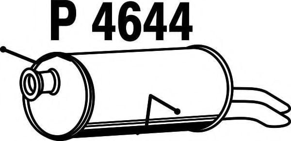 P4644 FENNO Exhaust System End Silencer