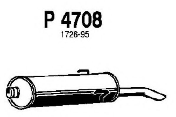 P4708 FENNO Exhaust System End Silencer