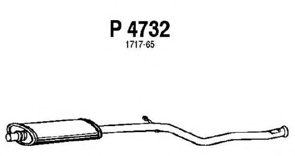 P4732 FENNO Exhaust System Middle Silencer