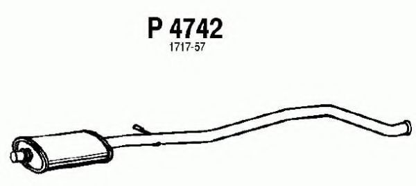 P4742 FENNO Exhaust System Middle Silencer