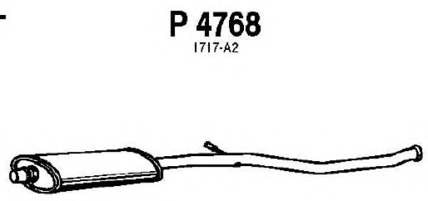 P4768 FENNO Exhaust System Middle Silencer