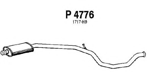 P4776 FENNO Exhaust System Middle Silencer
