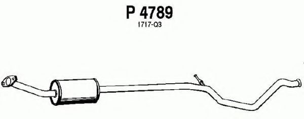P4789 FENNO Exhaust System Middle Silencer