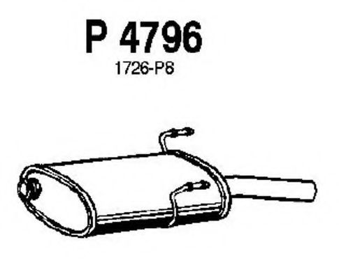 P4796 FENNO Exhaust System End Silencer