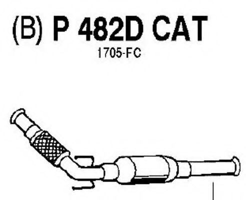 P482DCAT FENNO Exhaust System Catalytic Converter