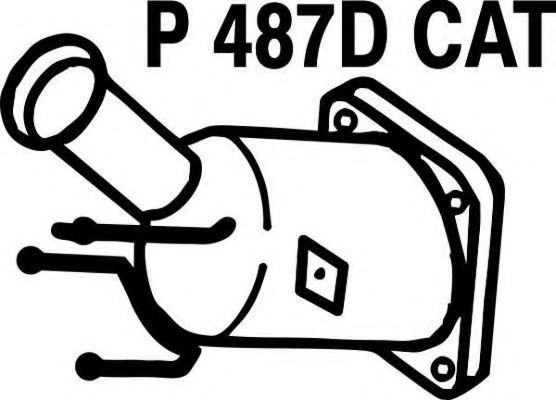 P487DCAT FENNO Exhaust System Catalytic Converter